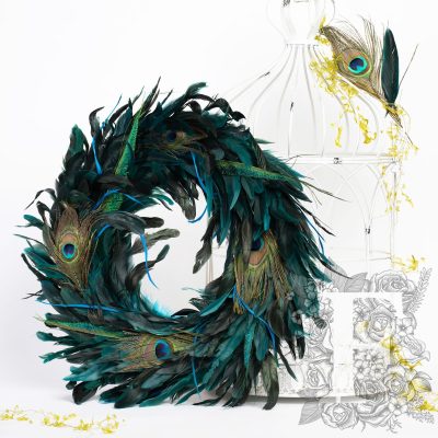 Peacock Feather Wreath