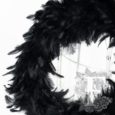 Raven Feather Wreath