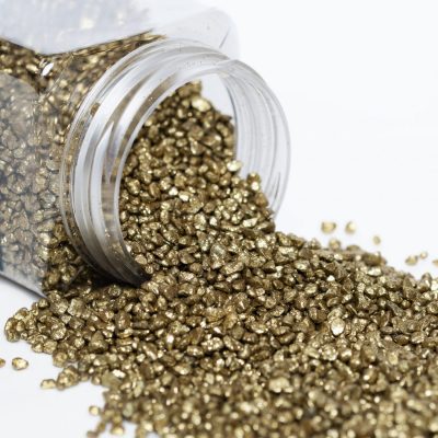 Marbles Small - Tub - Gold glitter