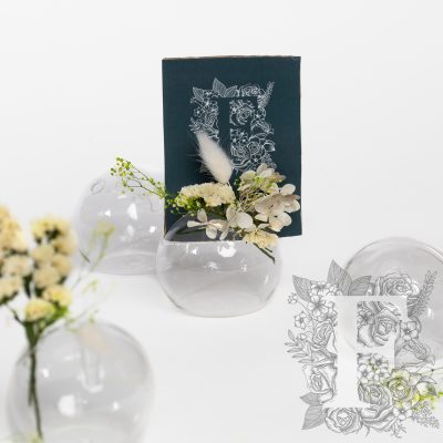 Card holder - Glass vase - single hole - 4 pack
